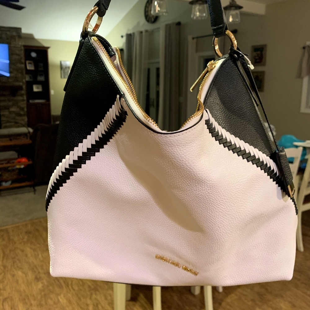 Michael Kors Purse Black/White Shoulder Bag-Karson